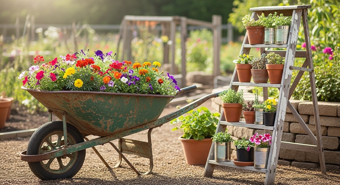 12 Quick Junk Garden Ideas Repurposed For Beginners to Try