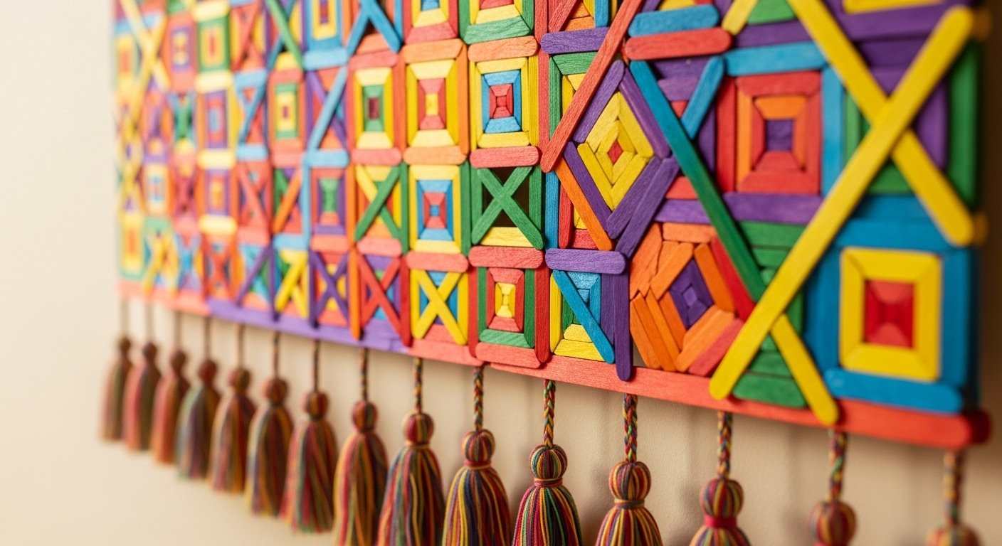 25 Best Ice Cream Stick Craft Wall Hangings Aesthetic